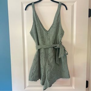 Zara Large green romper, worn once.